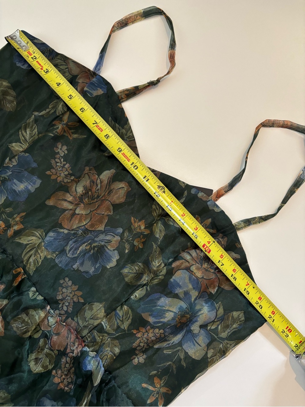 Lulus Exclusive Glamour Green Floral Organza Tiered Maxi Dress 2X - Picture 9 of 14